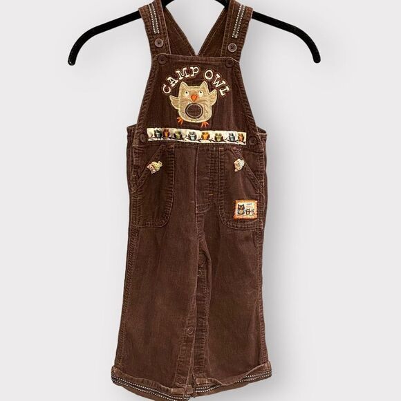 Vintage Baby Togs Corduroy Owl Overalls - Picture 1 of 5